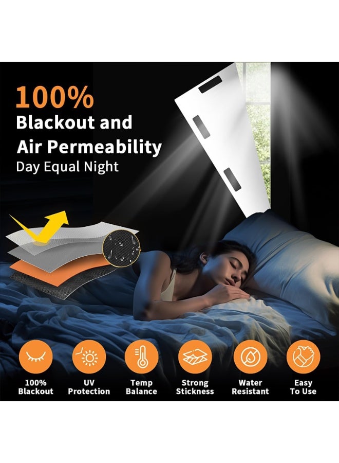 كيل › عرض 146 سم طول 300 سم ستائر معتمة محمولة مع شريط لاصق ذاتي وأدوات لغرفة النوم وغرفة المعيشة والحمام والعلية ستائر معتمة - Image 5